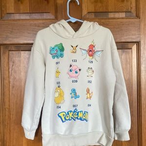 H&M cream Pokémon hoodie. Size 6x/7.